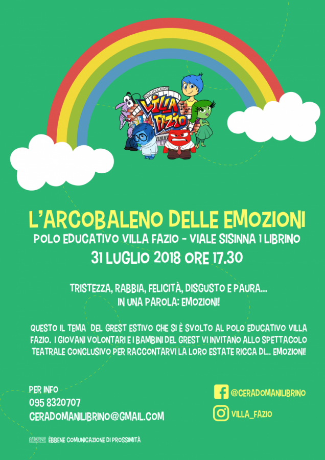 L’arcobaleno delle emozioni… spettacolo di fine Grest al Polo Educativo Villa Fazio!